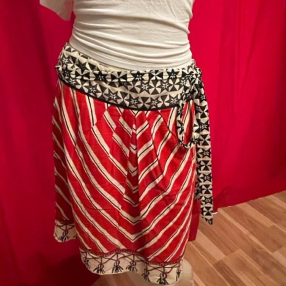 Anthropologie We Love Vera - Vera Wang - Stars & Stripes Skirt Size 6 - Picture 4 of 9